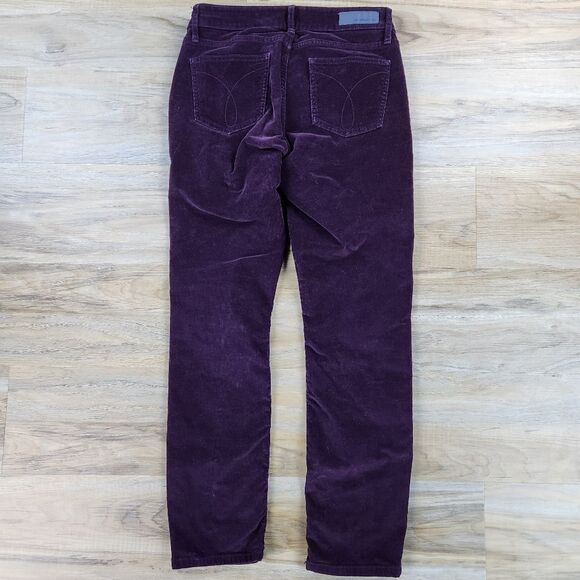 ☔️🔹️Calvin Klein Burgundy Plum Ultimate Skinny Corduroy Jeans Size 8 - Picture 4 of 12